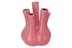 Aglio Vaas Glanzend Roze 26x35cm
