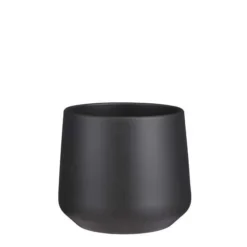 Amber Pot Rond D.grijs Mat - H18xd21cm