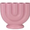 Bukan Roze Mat 5-tube Vaas 30x13x26cm