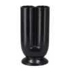 Bukan Zwart Mat 2-tube Vaas 13x10x26cm