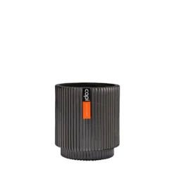 Capi Europe Vaas Cilinder Groove 19x21 Zwart