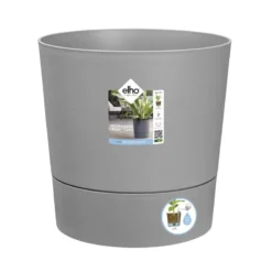Elho Bloempot Greensense Aqua Care Rond 35cm Grijs