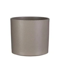 Era Pot Rond Taupe Relief - H21,5xd23cm
