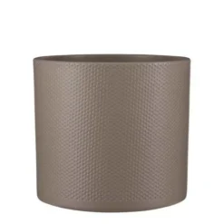 Era Pot Rond Taupe Relief - H26xd28cm