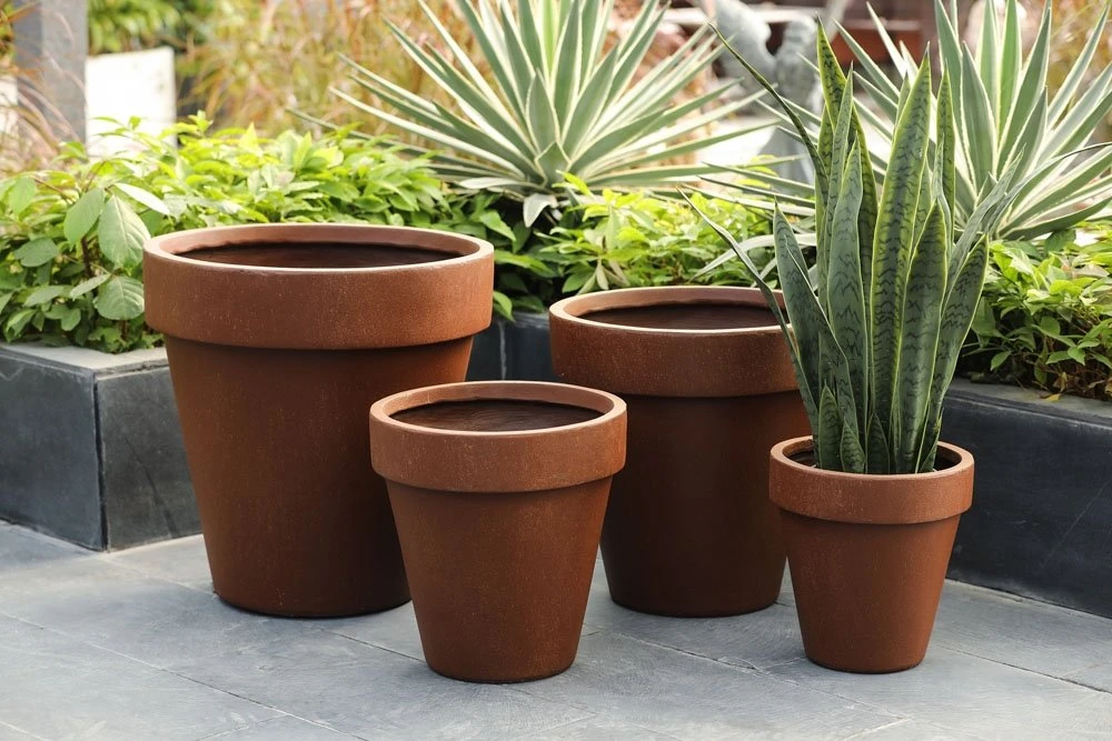 Fibre Clay Pot - 45 X 45 X 46 Cm 2 Fibre Clay Pot - 45 X 45 X 46 Cm - Afbeelding 2