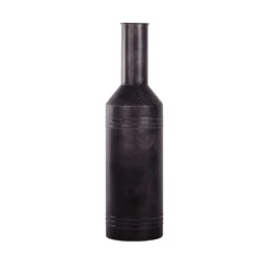 Fles Metaal Rustique Black - H 68 X D 18 Cm