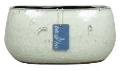 Floran Ovaal Jemen 27.5x16x13cm Wit