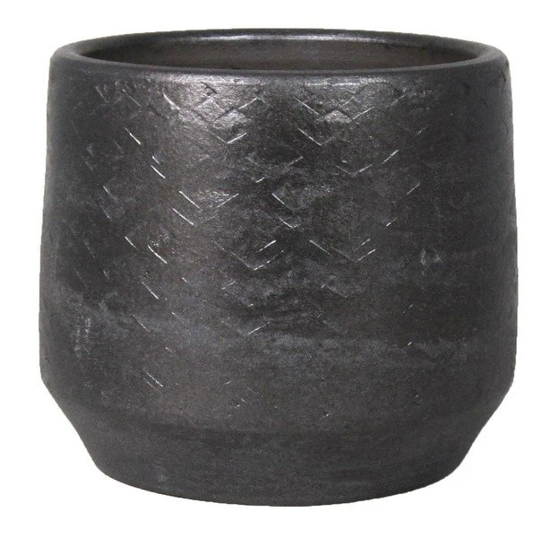 Floran Pot Noor D18/19 H16.5cm Industrieel Zwart 1 Floran Pot Noor D18/19 H16.5cm Industrieel Zwart