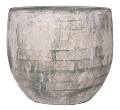 Floran Pot Steef D24 H22cm Creme Groen