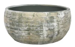 Floran Schaal Steef D29 H14cm Creme Groen