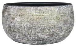 Floran Schaal Thijs D28 H13cm Grijs Goud