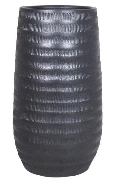 Floran Vaas Lena D26 H50cm Zwart Mat 1 Floran Vaas Lena D26 H50cm Zwart Mat
