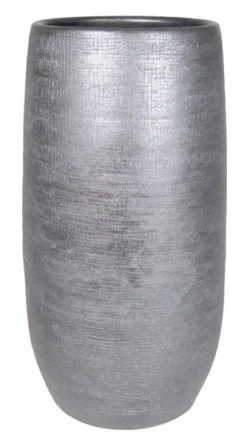 Floran Vaas Mira D26 H50cm Industrieel Zwart