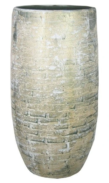 Floran Vaas Steef D29 H60cm Creme Groen 1 Floran Vaas Steef D29 H60cm Creme Groen