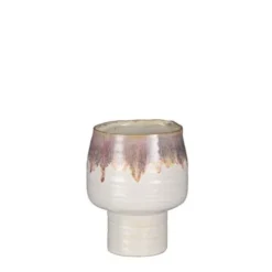 Ingo Pot Op Voet Rood - H15,5xd12,5cm