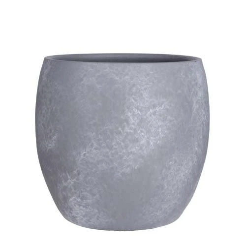 Lester Pot Rond L.grijs Stone - H31xd33cm 1 Lester Pot Rond L.grijs Stone - H31xd33cm