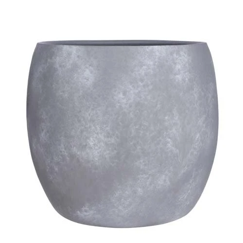 Lester Pot Rond L.grijs Stone - H35xd38cm 1 Lester Pot Rond L.grijs Stone - H35xd38cm