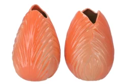 Menton Tulp Vaas Oranje 24x24x33cm