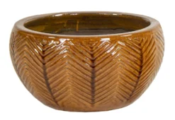 Portly Bowl Fishbone Honey - Ø 29 X H 15,5 Cm
