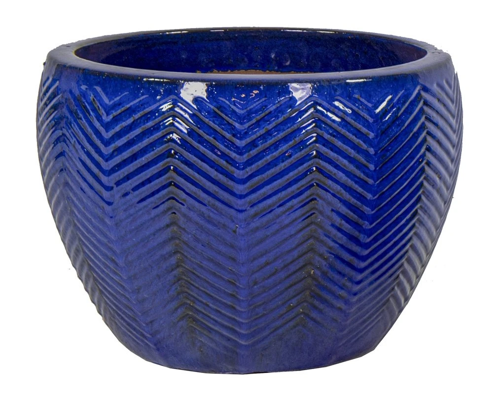 Portly Egg Fishbone Falling Blue - Ø 46 X H 33 Cm 1 Portly Egg Fishbone Falling Blue - Ø 46 X H 33 Cm