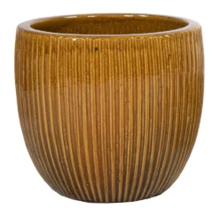 Portly Egg Rib Honey - Ø 37 X H 34 Cm