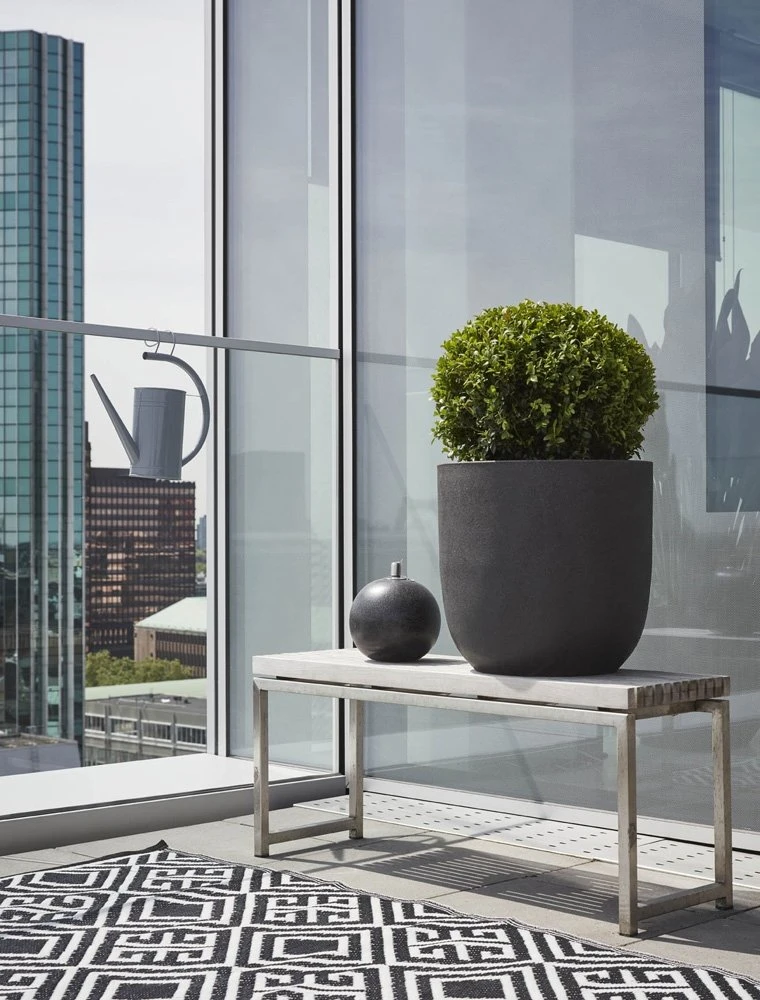 Pot Bol Zwart - Ø 37 X H 37 Cm 2 Pot Bol Zwart - Ø 37 X H 37 Cm - Afbeelding 2