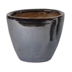Pot Grace Oval High Bronze − B 23 X D 12 X H 17 Cm