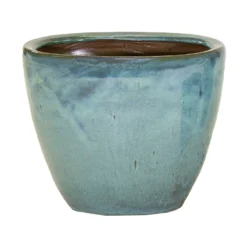 Pot Grace Oval High Moss Green − B 23 X D 12 X H 17 Cm