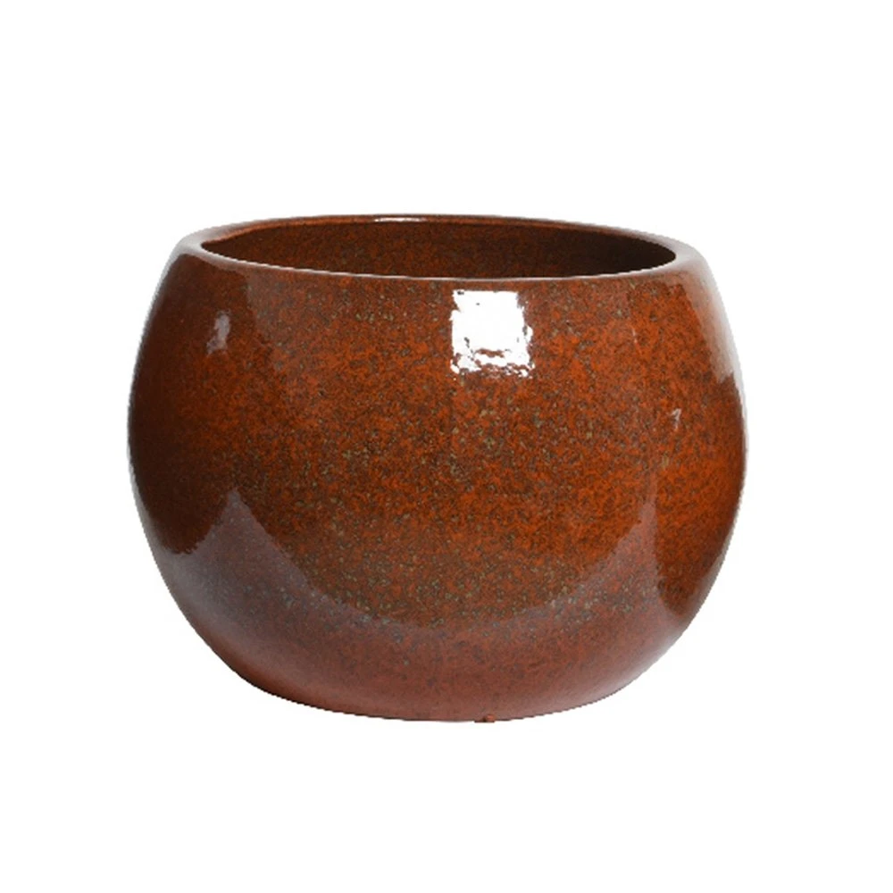 Pot Luca Oranje - Ø 42 X H 30 Cm 1 Pot Luca Oranje - Ø 42 X H 30 Cm