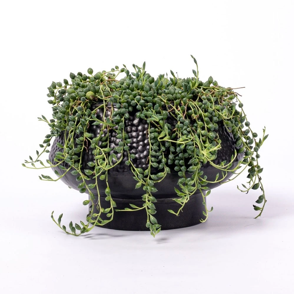 Pot Metaal Rustique Black - H 20,5 X D 32 Cm 2 Pot Metaal Rustique Black - H 20,5 X D 32 Cm - Afbeelding 2