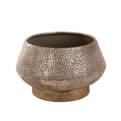 Pot Metaal White Gold - H 20,5 X D 32 Cm