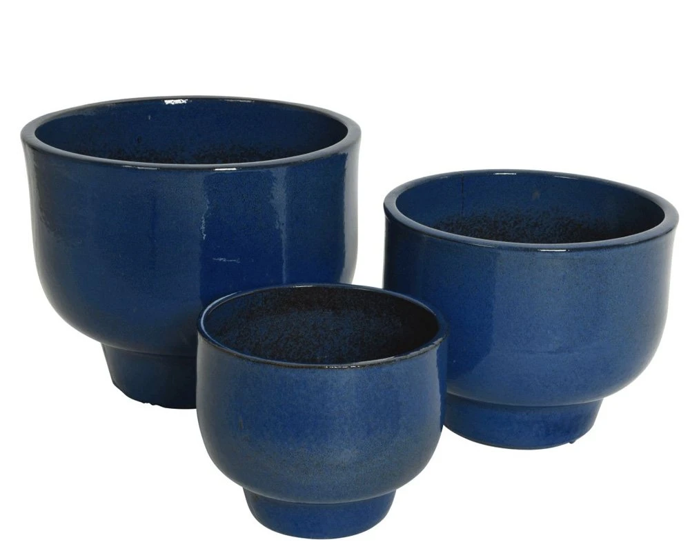 Pot Mila Blauw - Ø 32 X H 26 Cm 3 Pot Mila Blauw - Ø 32 X H 26 Cm - Afbeelding 3