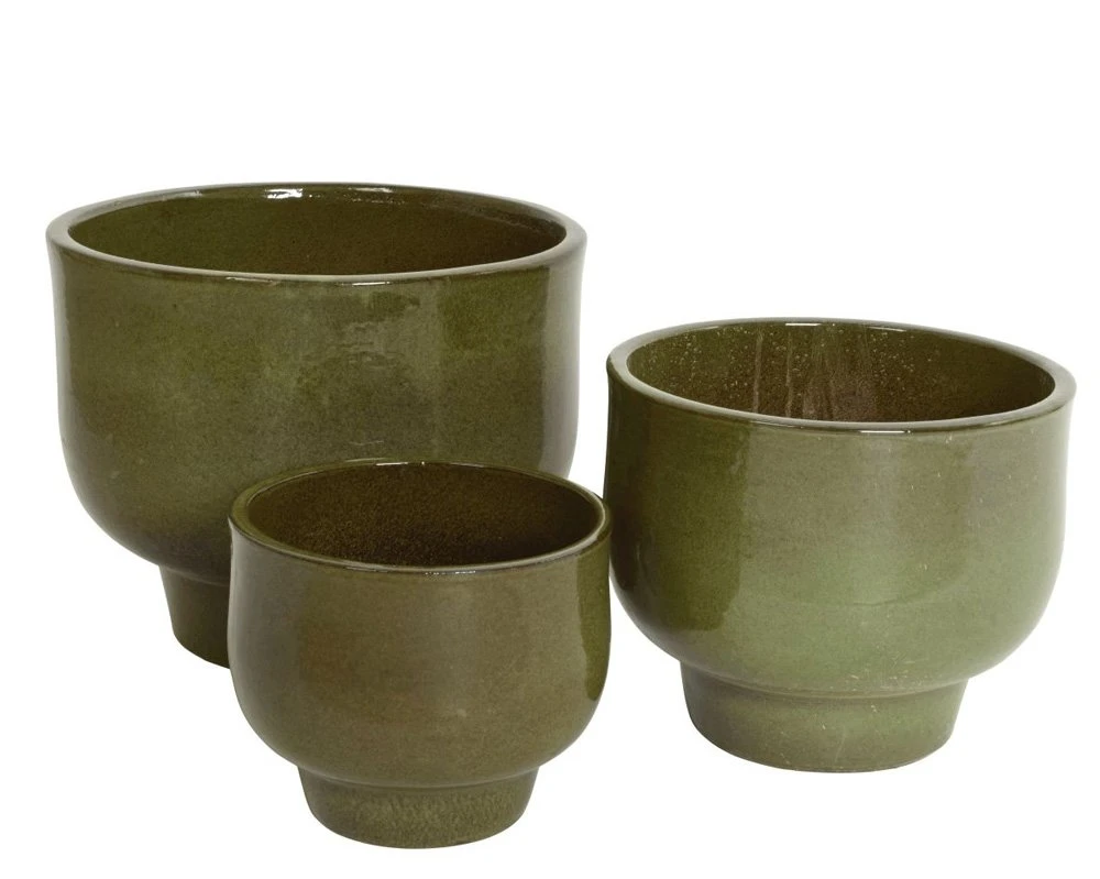 Pot Mila Groen - Ø 40 X H 33 Cm 2 Pot Mila Groen - Ø 40 X H 33 Cm - Afbeelding 2