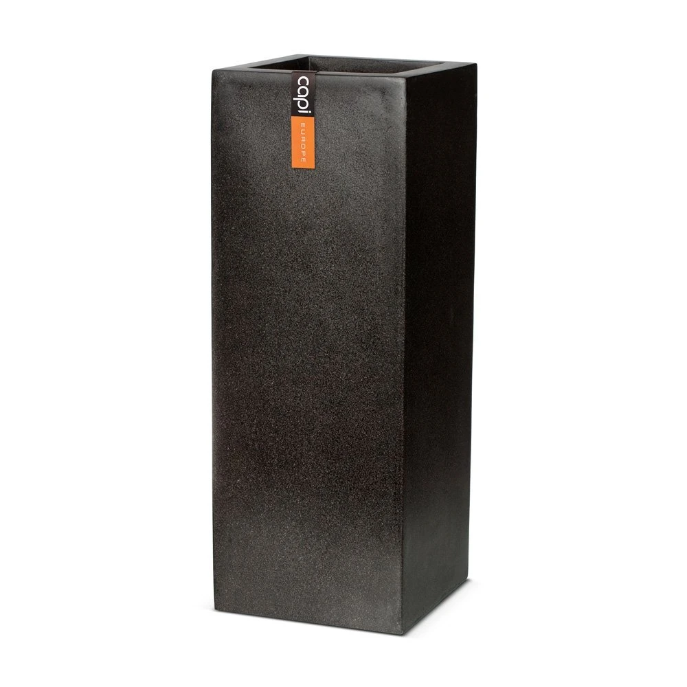 Pot Rechthoek Zwart - 35 X 35 X 78 Cm 1 Pot Rechthoek Zwart - 35 X 35 X 78 Cm