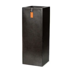 Pot Rechthoek Zwart - 25 X 25 X 67 Cm