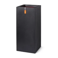 Pot Rechthoek Smooth NL 36x36x79 Zwart