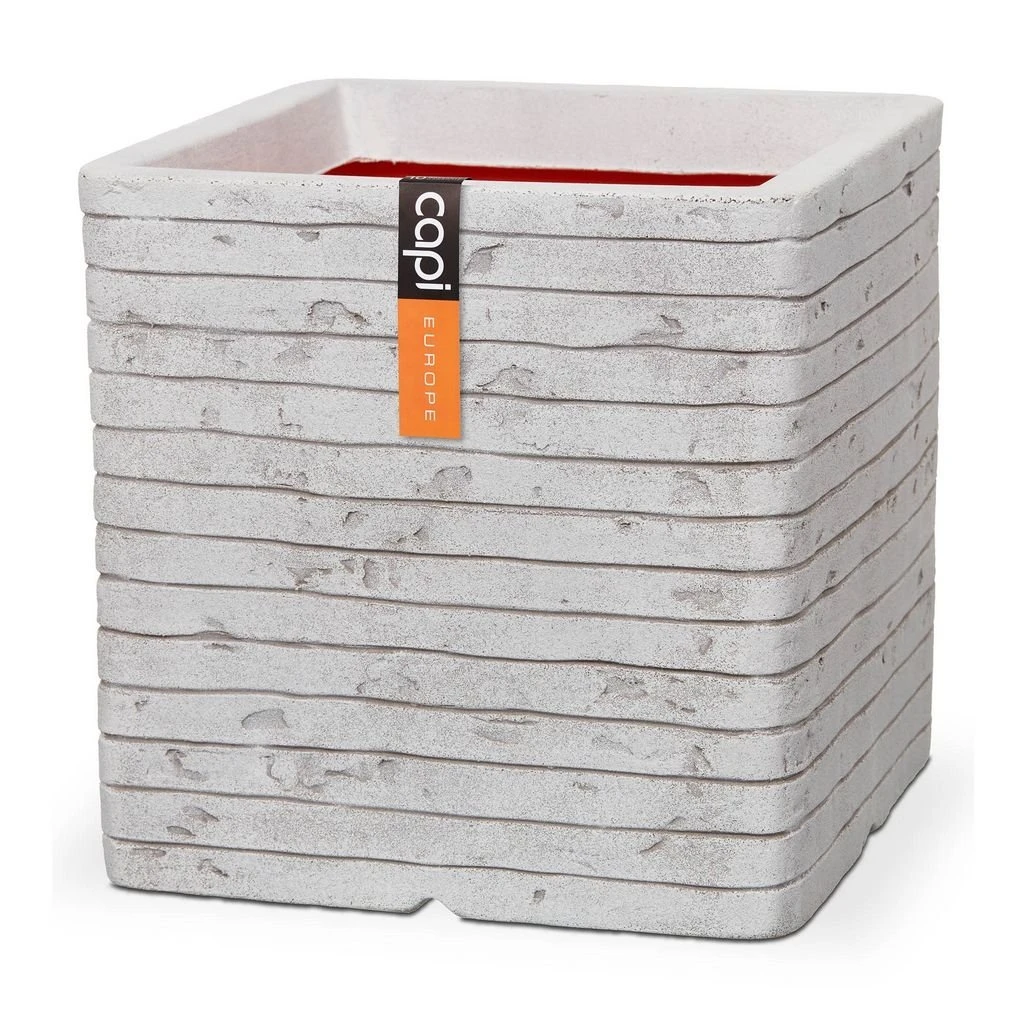 Pot Vierkant Row NL 30x30x30 Ivoor 1 Pot Vierkant Row NL 30x30x30 Ivoor