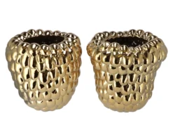 Raspberry Vaas Goud 37x37cm