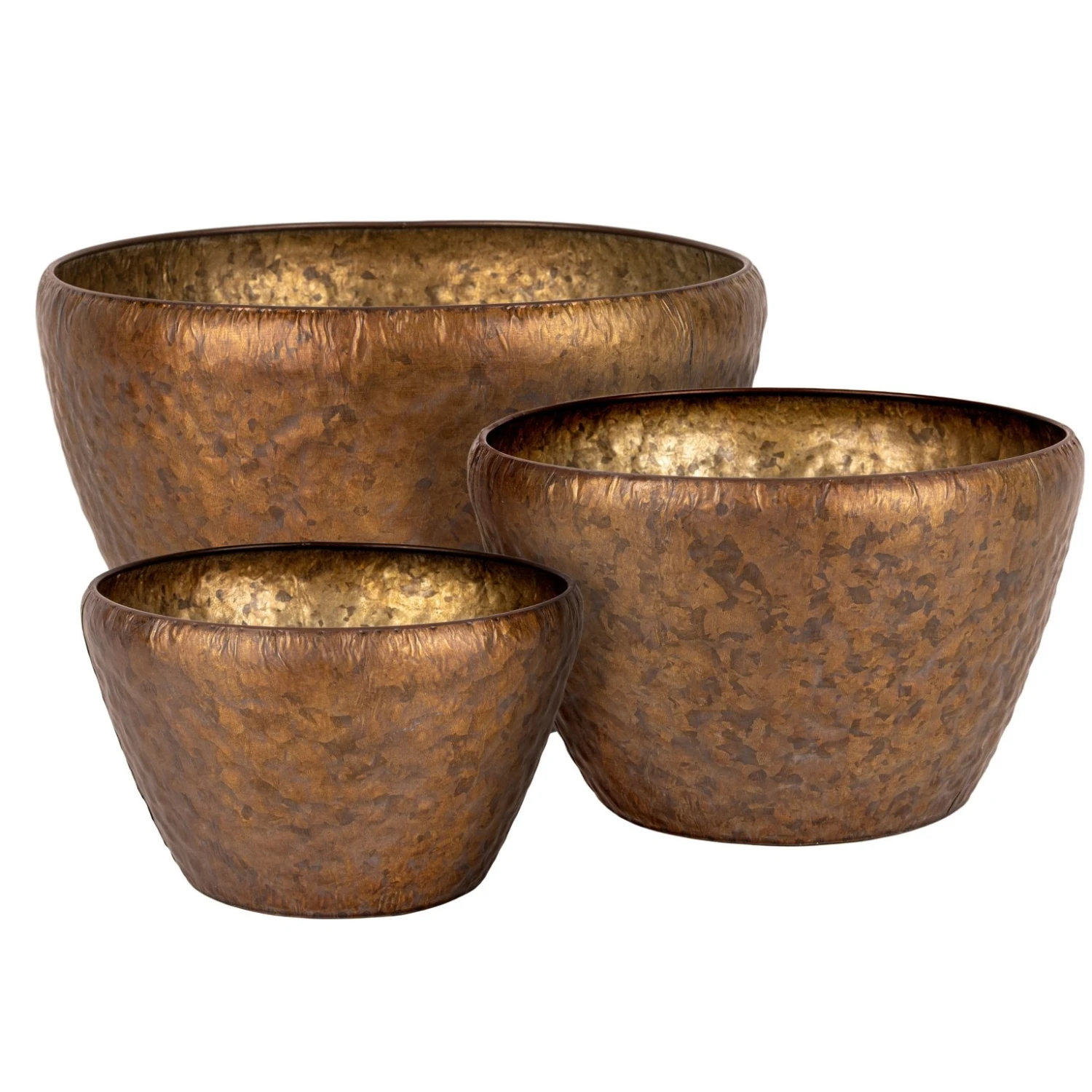 Schaal Metaal Antique Copper - Ø 28,5 X H 17 Cm 2 Schaal Metaal Antique Copper - Ø 28,5 X H 17 Cm - Afbeelding 2