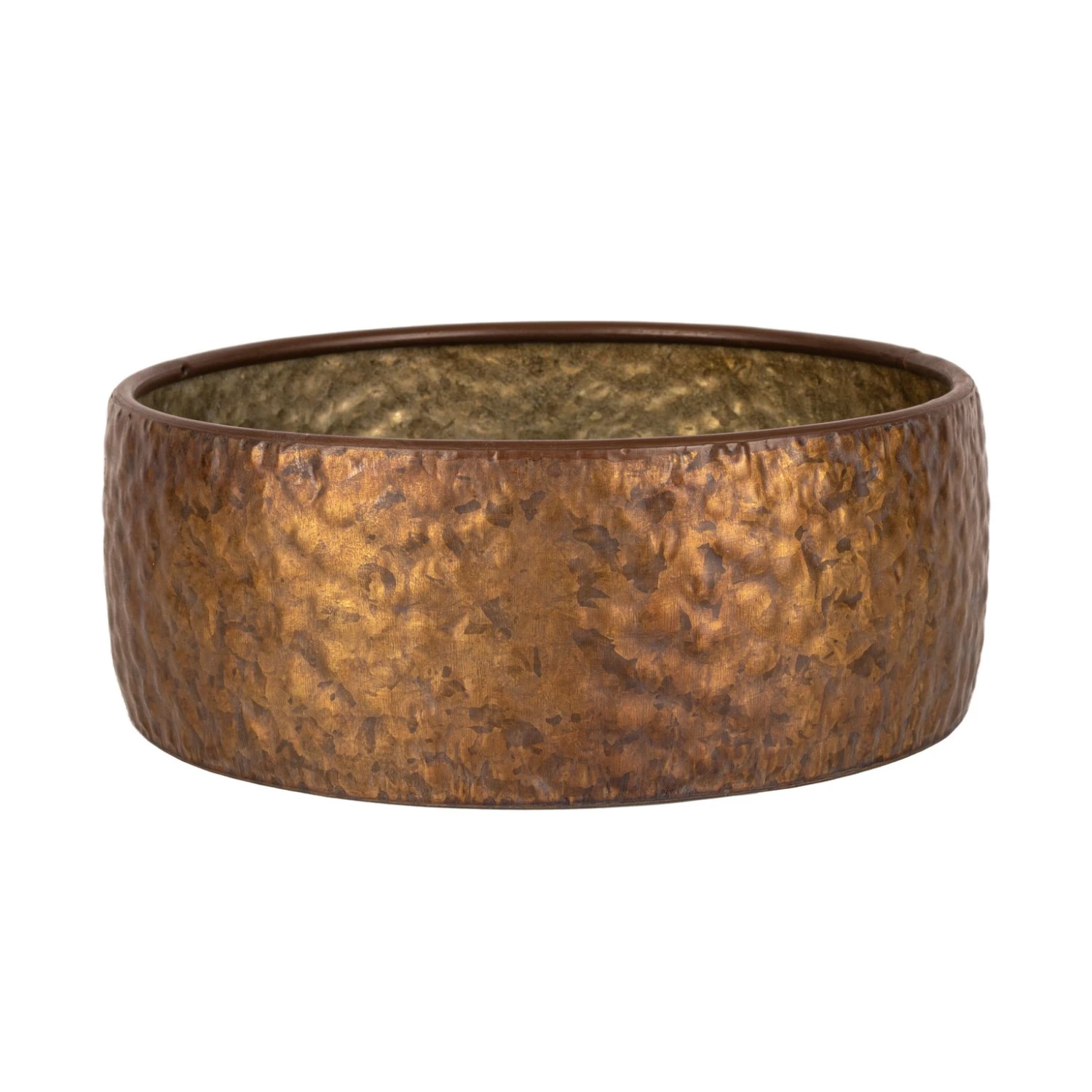 Schaal Metaal Antique Copper - Ø 30,5 X H 11,5 Cm 1 Schaal Metaal Antique Copper - Ø 30,5 X H 11,5 Cm