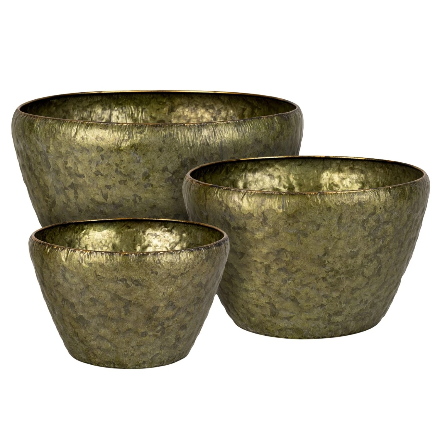 Schaal Metaal Antique Gold - Ø 28,5 X H 17 Cm 2 Schaal Metaal Antique Gold - Ø 28,5 X H 17 Cm - Afbeelding 2