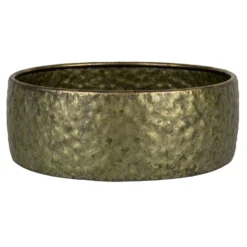 Schaal Metaal Antique Gold - Ø 35 X H 12,5 Cm
