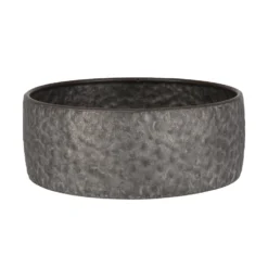 Schaal Metaal Antique Grey - Ø 30,5 X H 11,5 Cm