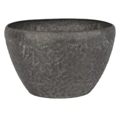 Schaal Metaal Antique Grey - Ø 33,5 X H 20 Cm
