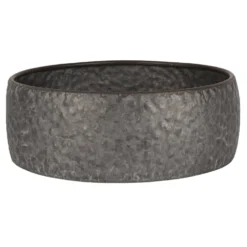 Schaal Metaal Antique Grey - Ø 35 X H 12,5 Cm