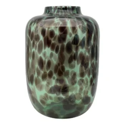 Vaas Glas Green Leopard - Ø 24 X H 34 Cm