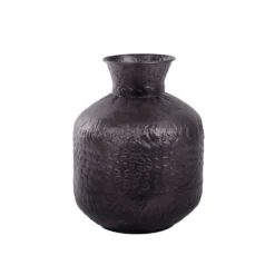 Vaas Metaal Rustique Black - H 35 X D 26 Cm