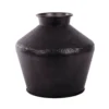 Vaas Metaal Rustique Black - H 39 X D 40 Cm