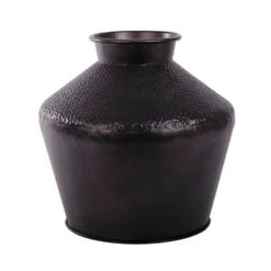 Vaas Metaal Rustique Black - H 39 X D 40 Cm